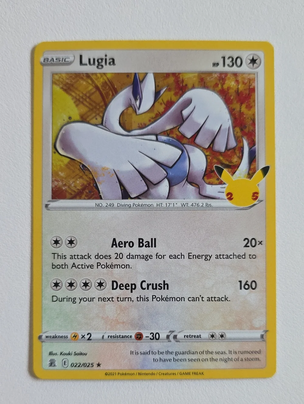 Pokemon Lugia Trading Card